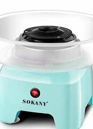 Аппарат для сладкой ваты 500 вт диаметр 30см мятный для дома sokany