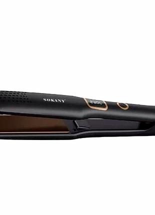 Праска для волосся керамічна 40 вт 28х4.5х3см 5 температур sokany sk-15010 чорний
