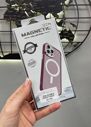 Чохол-накладка space color magsafe iphone 12/iphone 12 pro,чохол прозорий з магсейфом для телефону айфон 12/айфон 12 про