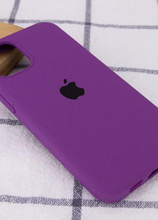 Чохол silicone case full protective (aa) для apple iphone 13 (6.1") фіолетовий / grape 2