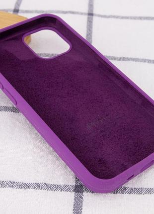 Чохол silicone case full protective (aa) для apple iphone 13 (6.1") фіолетовий / grape 3