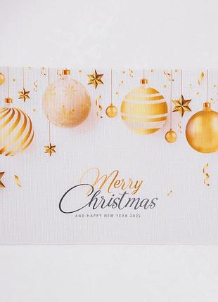 Коврик для сервировки стола пвх 45x30см для новогоднего оформления merry christmas