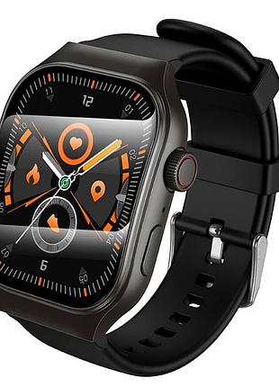 Смарт-годинник hoco y33 з дисплеєм 2,01 дюйма bluetooth 5.3 чорний для спорту та дзвінків