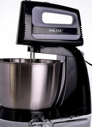 Стационарный миксер sokany cx-6622 400 вт 5 скоростей чаша 3.5л для домашней готовки