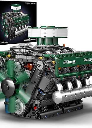 Конструктор двигун v8 tank engine mould king моторизований дитячий танк, 2250 деталей