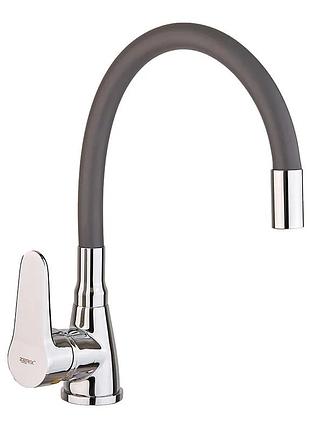 Смеситель для кухни zerix sop7 146 reflector gray (zx4652)