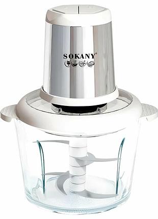 Чоппер измельчитель sokany skym7034wst 800 вт 2,5л белый универсальный для мяса овощей фруктов