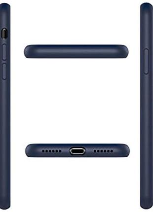 Чехол silicone case full protective (aa) для apple iphone 7 plus / 8 plus (5.5") темно-синий / midnight blue 3