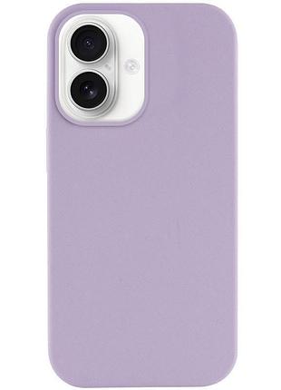 Чехол silicone case full protective (aa) no logo для apple iphone 16 (6.1") сиреневый / lilac