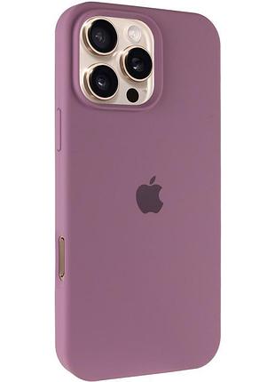 Чехол silicone case full protective (aa) для apple iphone 16 pro (6.3") лиловый / lilac pride