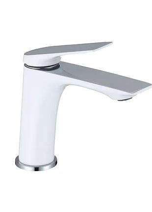 Смеситель для умывальника mixxus premium derby 001 (nut) white-chrome (mi6613)