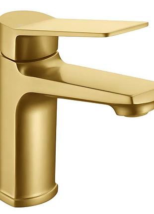 Смеситель для умывальника mixxus wilson 001 brushed gold (цвет матовое золото) (mi7128)