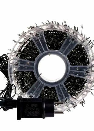 Гирлянда светодиодная хвойная лапа 100м 3000 led синий цвет зеленый провод для декора помещений