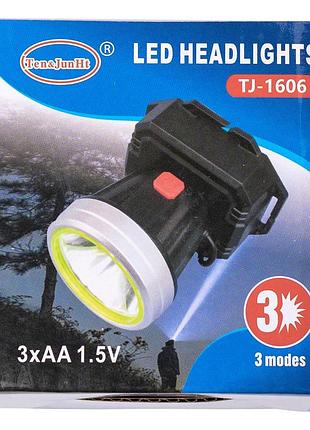 Ліхтар налобний з акумулятором 8×8×5.5 см, 5 в, 3 режими роботи led hp‑jg‑4