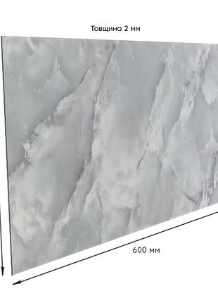 Стінова самоклеюча рет плитка онікс сірий 600*300*2 mm sw-00002318