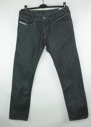 Качественные плотные джинсы diesel poiak regular slim-tapered indigo denim jeans