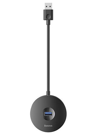 Перехідник hub baseus round box usb to usb 3.0 + 3usb 2.0 (cahub-f) чорний