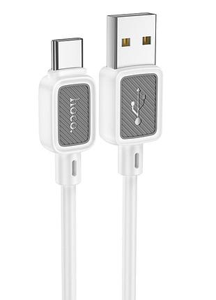 Дата кабель hoco x108 benefit usb to type-c 3a (1m) white