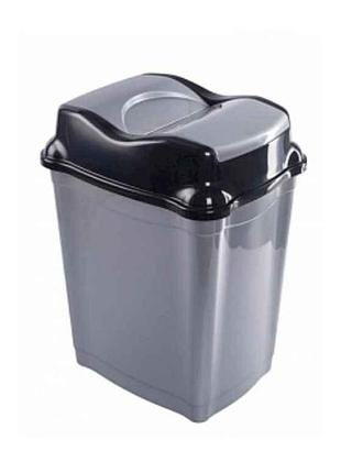 Мусорник 8л металликпрям. whirpool с крышкой тм акаy plastik
