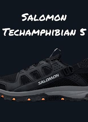 Salomon techamphibian 5 black grey orange