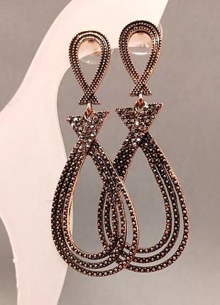 Серьги вечерние длинные l- 6,5 см