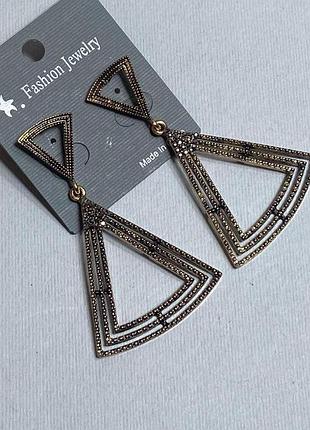 Серьги вечерние длинные l- 6,5 см