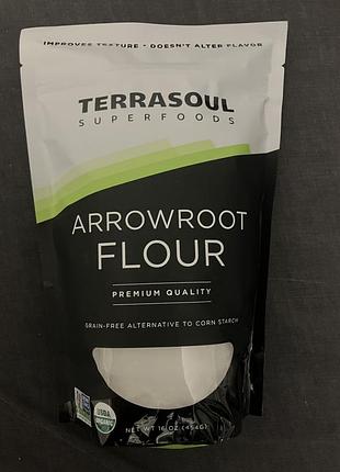 Органический крахмал маранты terrasoul arrowroot flour