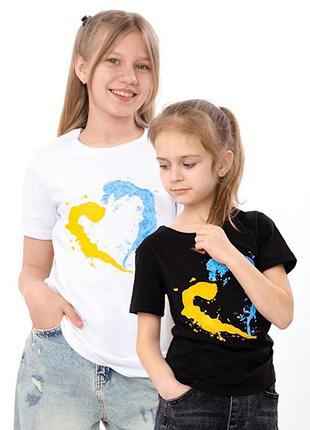 Патриотическая футболка для девушек, подростковая футболка с патриотическим принтом сердце, украинская символика