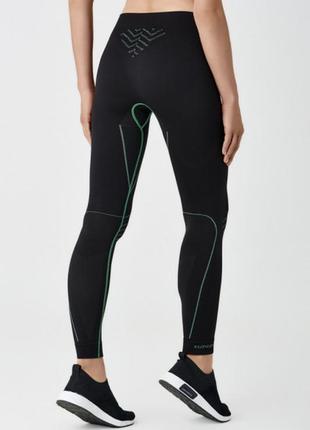 Термобілизна штани жіночі spaio supreme w01 чорний/зелений2 фото
