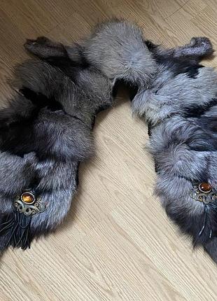 Шикарный воротник накидка  із чорнобурки