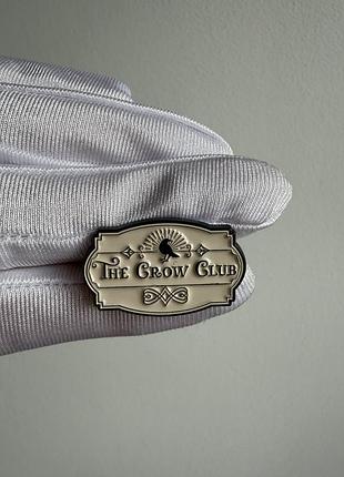 Пін значок металевий брошка ворона “the crow club” — значок ворона естетика vintage ворон
