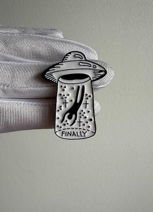Пін значок металевий брошка “нло викрадення — finally ufo alien abduction”