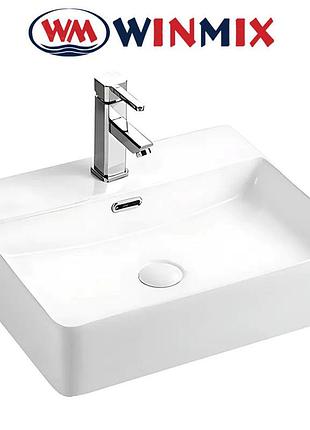 Раковина (вумивальник) накладна winmix premium quadro-0203 500*420*130 mm (біла)