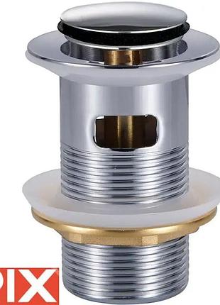 Донный клапан для умывальника с переливом rix bv-05 1 1/4" (кнопка) сlick-сlack