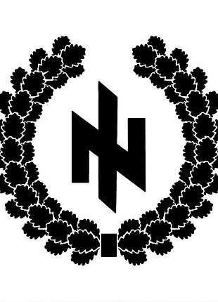 Наклейка на авто идея нации черный, 20х20 см