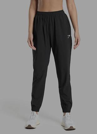 Спортивные штаны джоггеры gymshark / оригинал / черные женские штаны для зала и города