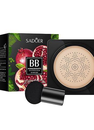 Новинка!!! кушон тональный 01 тон натуральный sadoer bb cream air cushion corrective base beauty cream 20мл