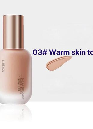 Легкий крем lijieyou lijieyou thin and translucent long-lasting foundation 03 темный тон кожи 30мл