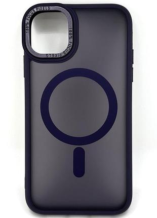 Чохол для iphone 14 з magsafe colourful темно фіолетовий