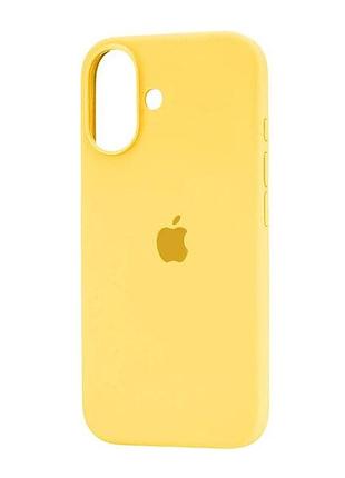 Силиконовый чехол для iphone 17 с закрытым низом silicone case желтый canary yellow 50 (бампер)