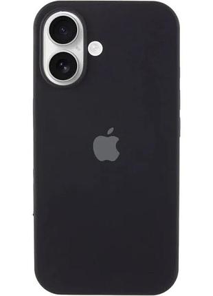 Силиконовый чехол для iphone 17 с закрытым низом silicone case черный black 18 (бампер)