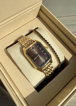 Годинник burker isabell gold brown в наявності коричневий