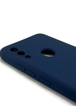 Силіконовий чохол для xiaomi redmi note 7 / note 7 pro темно синій soft silicone case full (бампер) 2