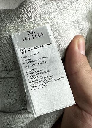 Allsaints рубашка лен 7