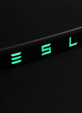 Карбонова накладка з підсвіткою на кришку багажника для tesla model s 2012-2021