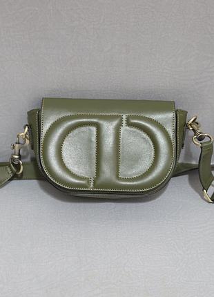 Красивая кожаная кросс боди сумка vera pelle