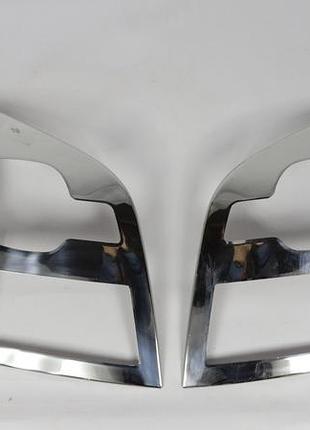 Накладки на передні фари (нерж., erg) ford transit 2007-...