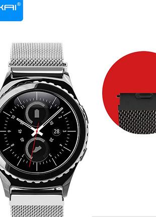 Металлический ремешок sikai milanese amazfit gtr 2 / pace / stratos / 22 мм миланская петля серебряный 2023p