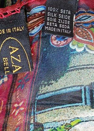 Azalea bellagio шарф  вінтажний шовк арт італія пам'ятні місця комо ,шовкове панно