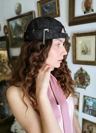 Новинка!!! кепка докер ethno панк, докерка, docker cap, бескозырка, феска, 56-58, пропуск серый